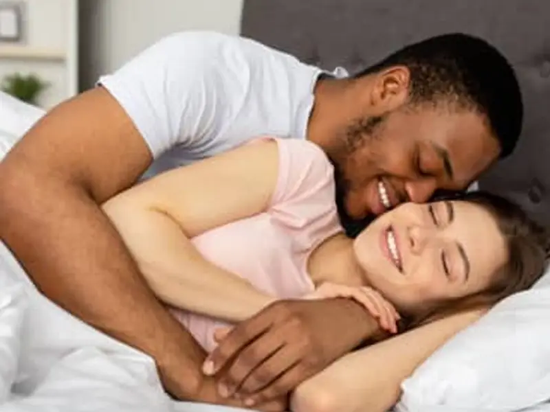 Couple sharing an intimate moment